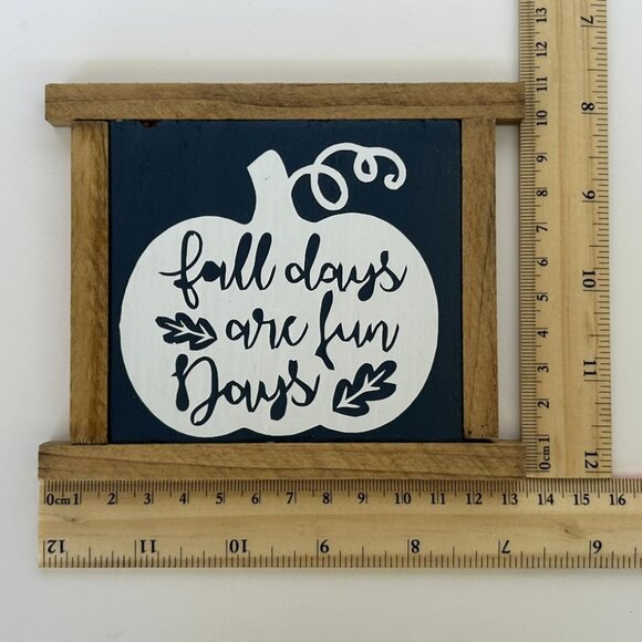 Handmade Fall Days Are Fun Days - Tiered Tray Decor Set, Autumn, Orange, Pumpkin - Picture 8 of 8